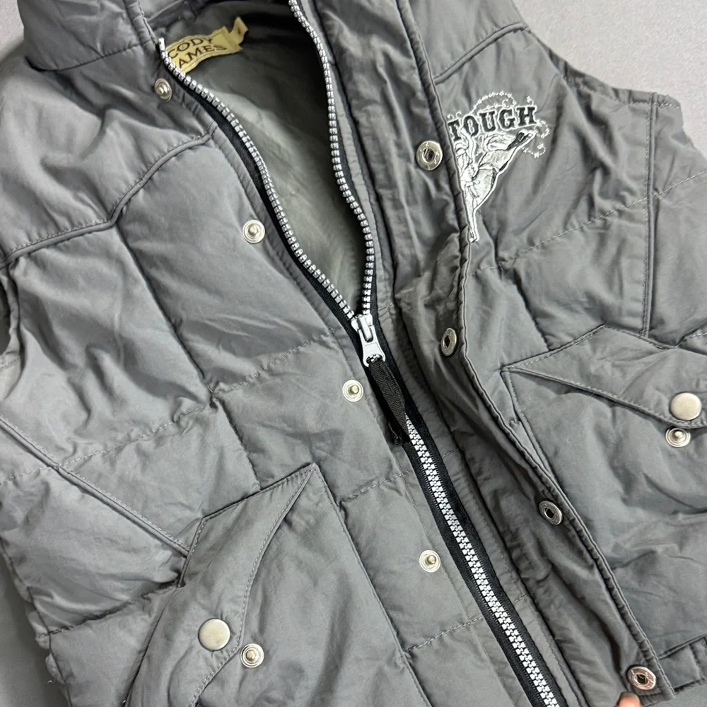 Cody‎ James Kids Youth Puffer Vest Gray Rodeo Size M